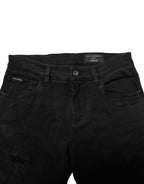 Black Cotton Skinny Herren Denim Jeans