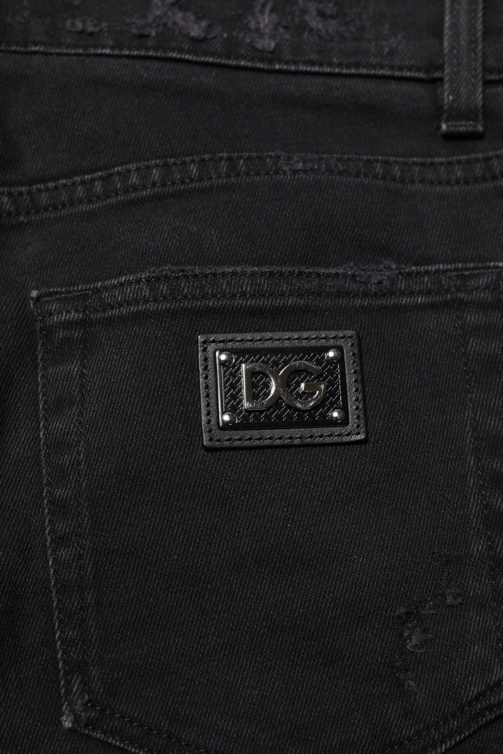 Black Cotton Skinny Herren Denim Jeans