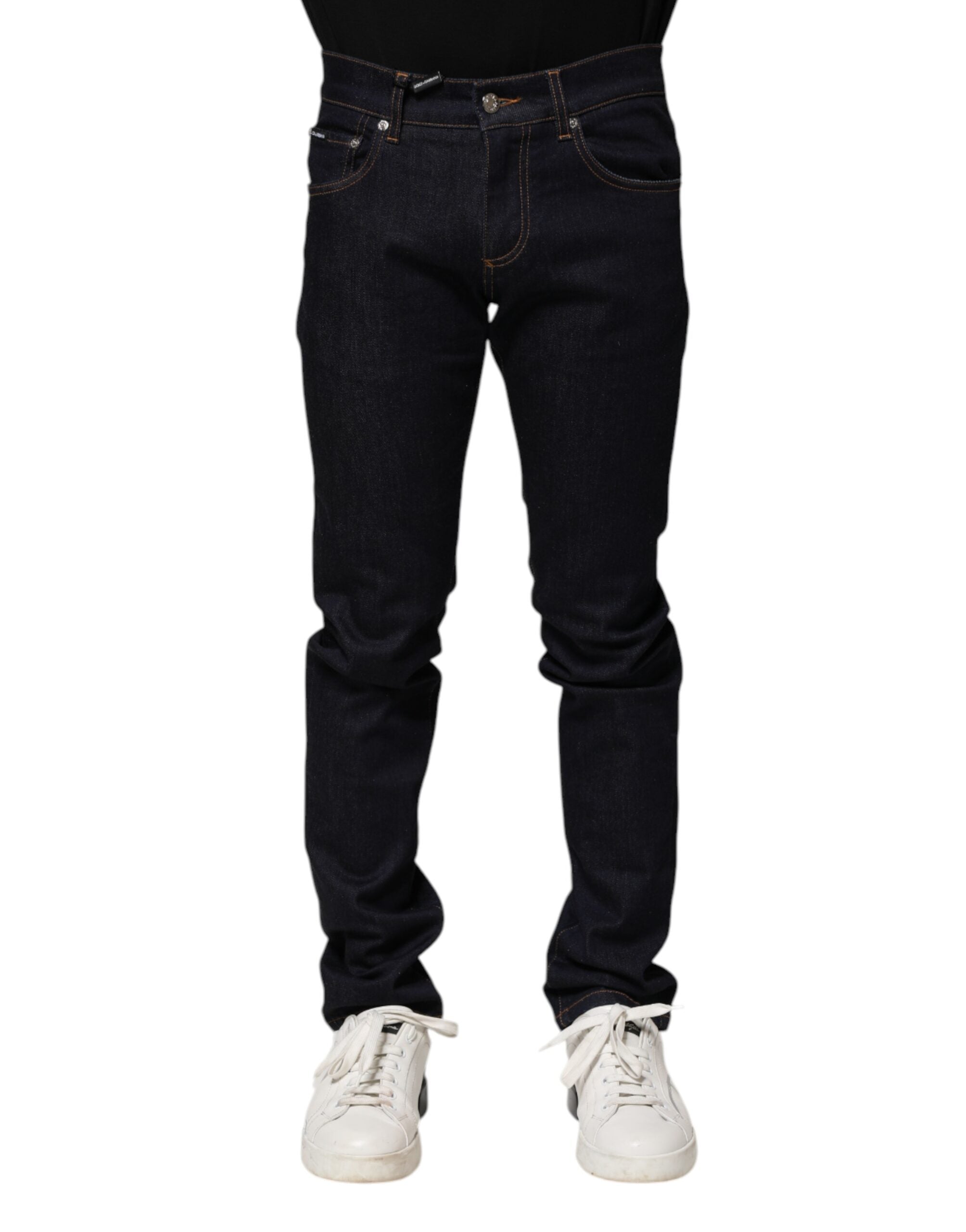 Black Cotton Skinny Men's Denim Jeans