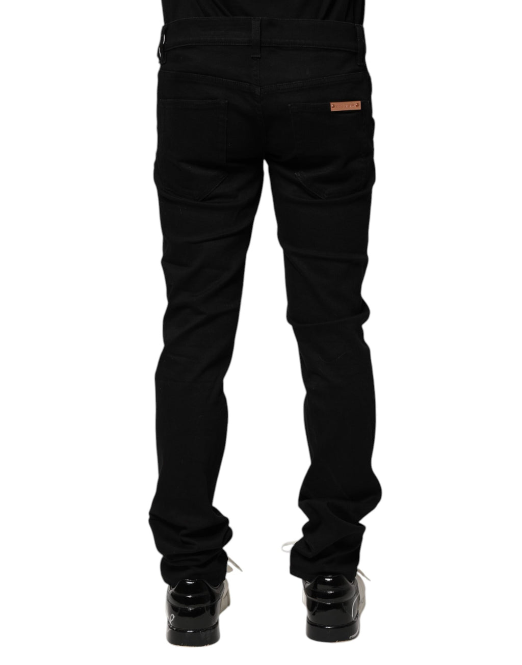 Schwarze Skinny Herrenjeans aus Baumwolle