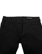 Schwarze Skinny Herrenjeans aus Baumwolle