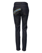 Blue Queen Patch AUDREY Mid Waist Denim Jeans