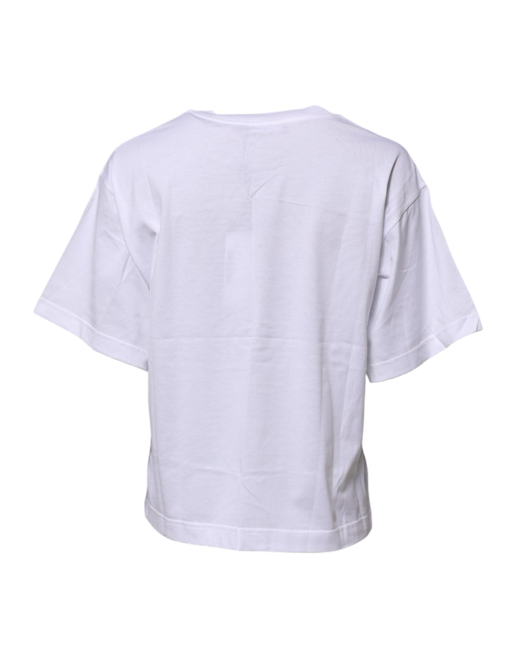 Weißes T-Shirt mit Rundhalsausschnitt und Grafikdruck aus Baumwolle