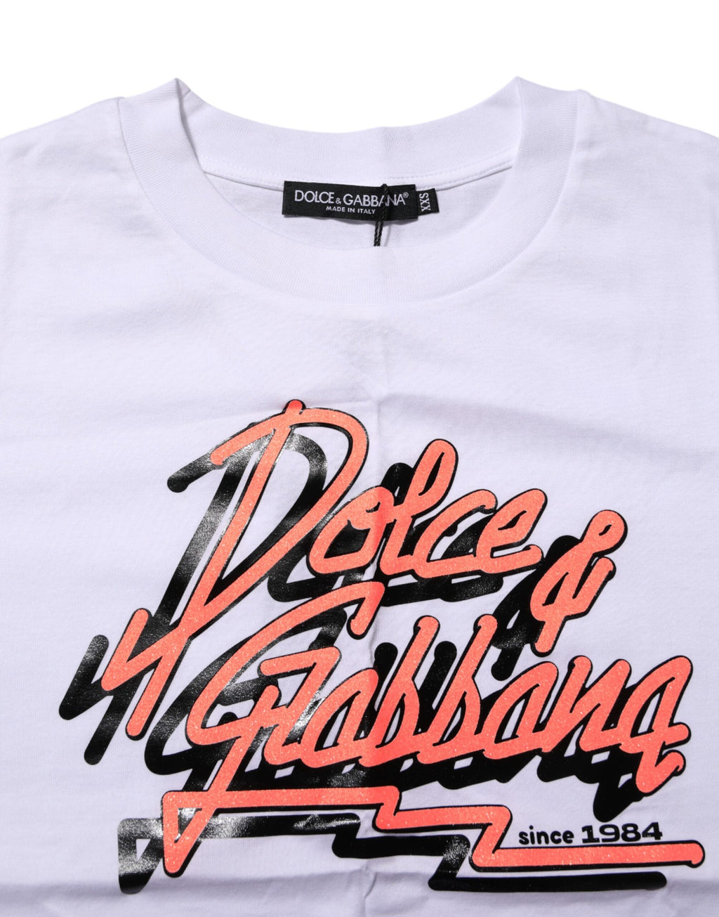 Weißes T-Shirt mit Rundhalsausschnitt und Grafikdruck aus Baumwolle