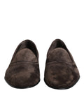 Braune Samtleder Slipper