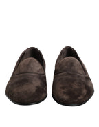 Braune Samtleder Slipper