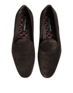 Braune Samtleder Slipper