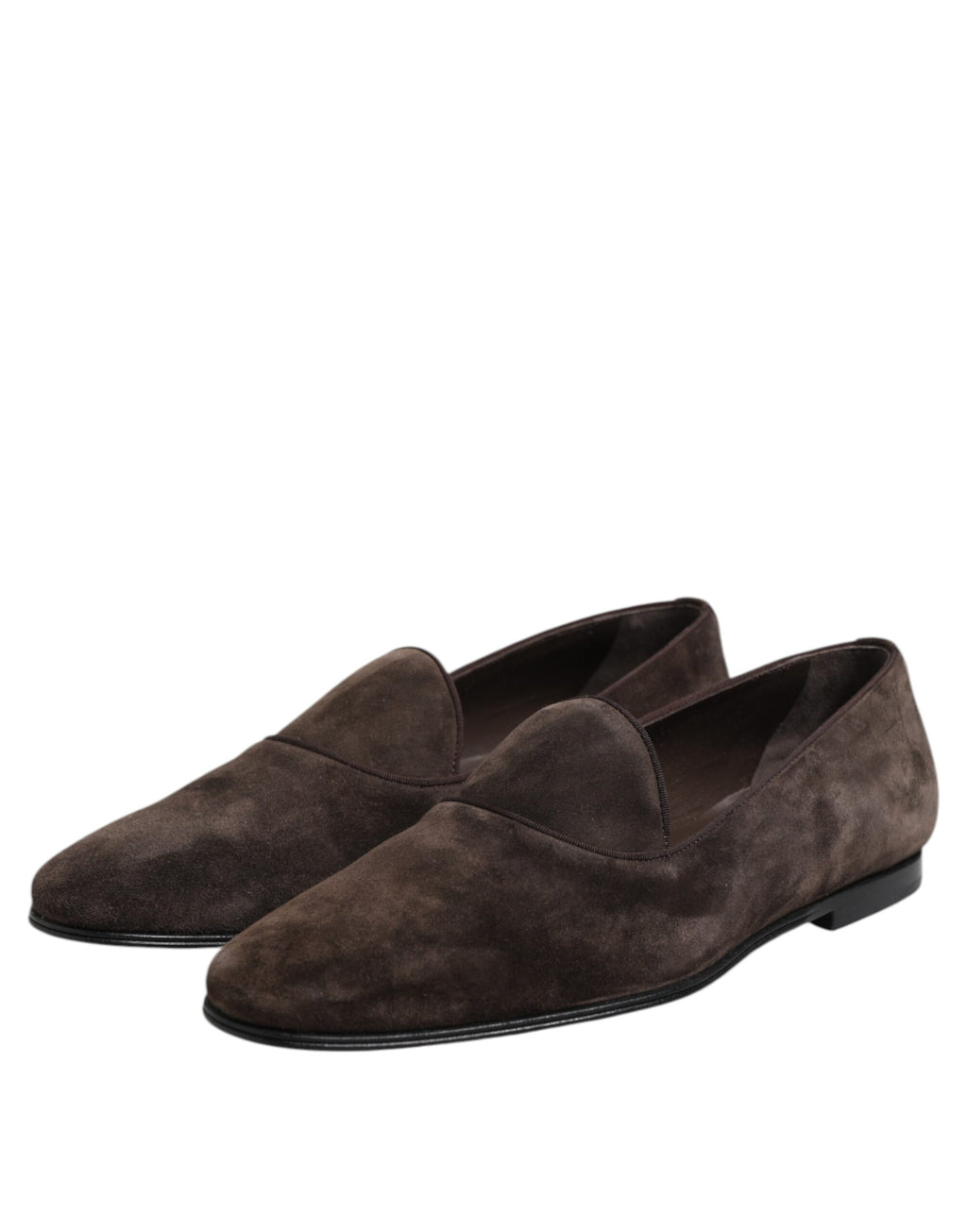 Braune Samtleder Slipper