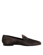 Braune Samtleder Slipper