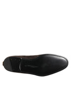 Braune Samtleder Slipper