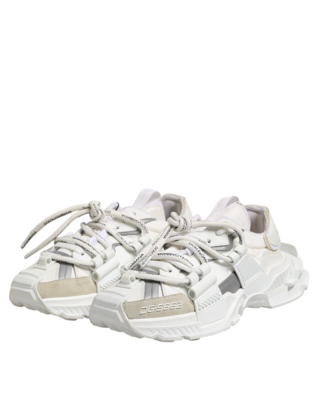 Weiße graue Low Top Space Sneaker