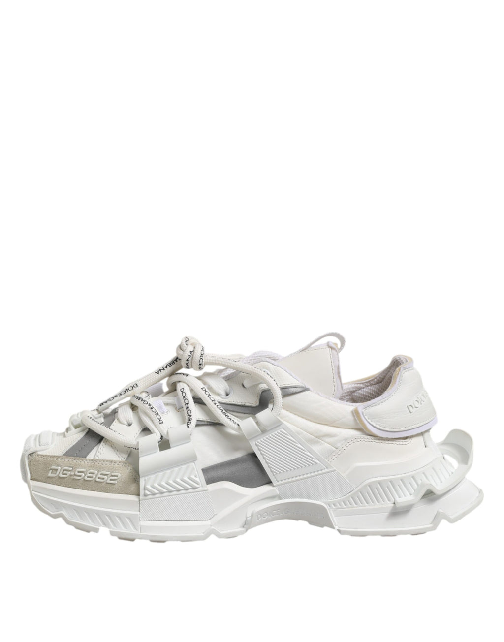 Weiße graue Low Top Space Sneaker