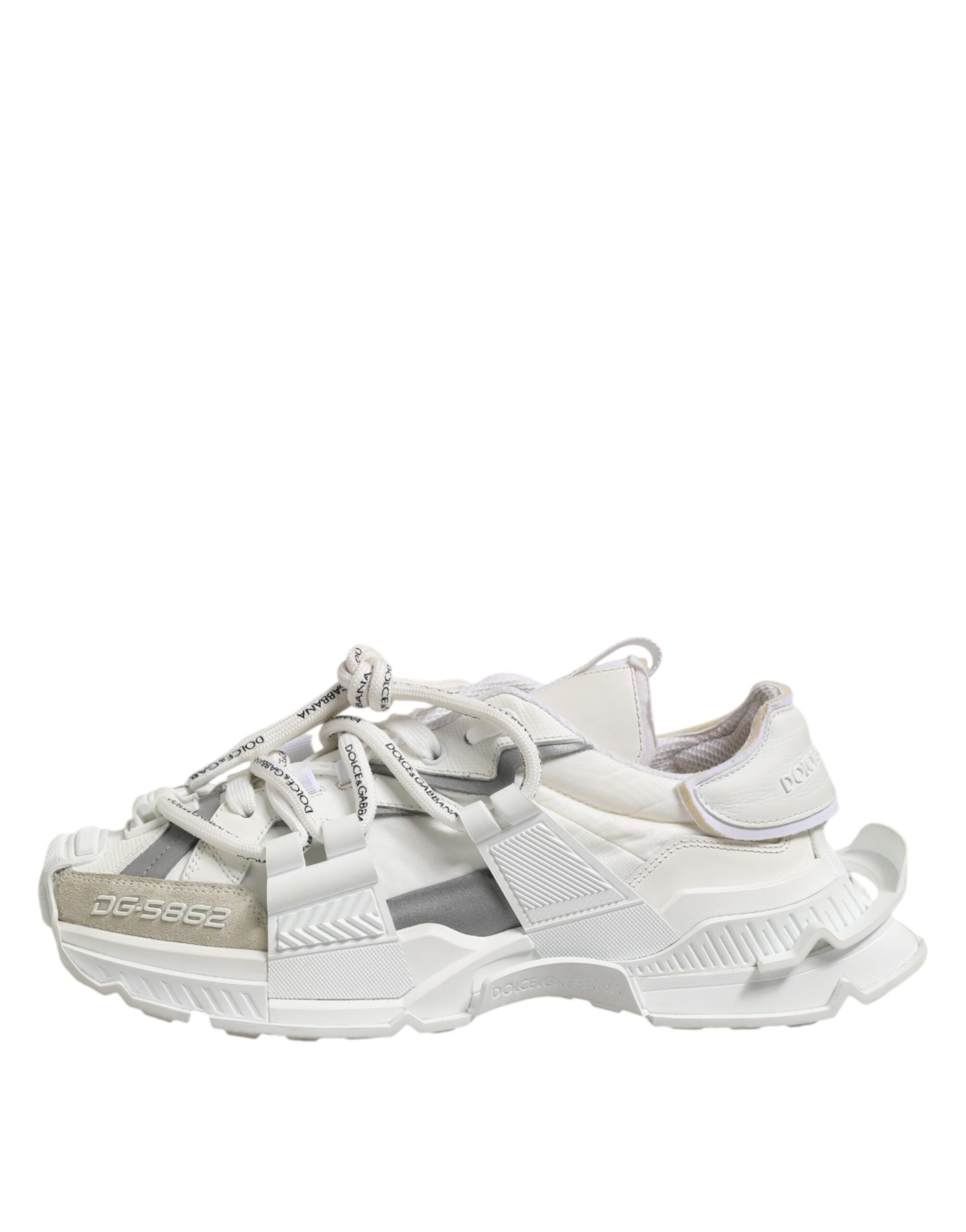 Weiße graue Low Top Space Sneaker