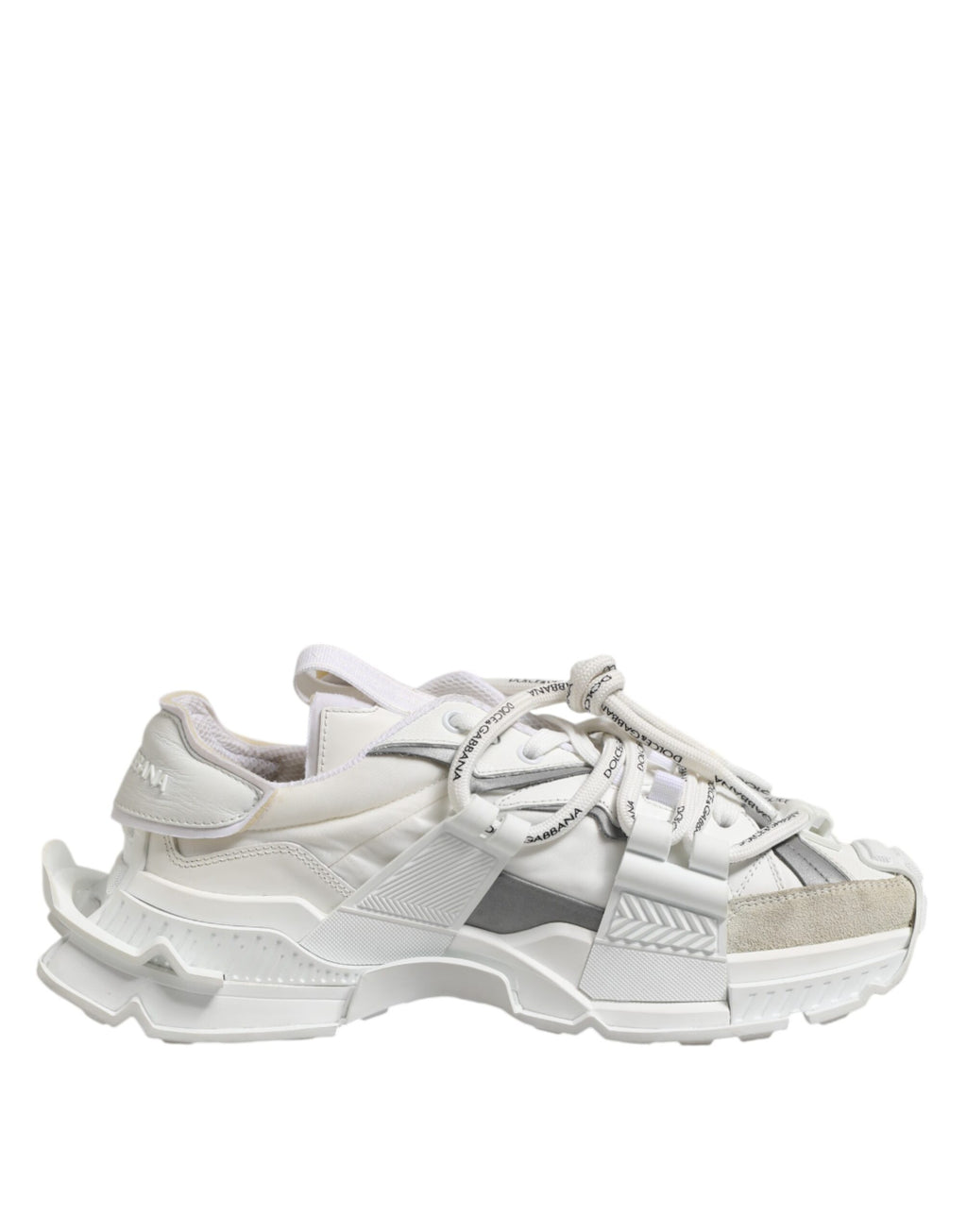 Weiße graue Low Top Space Sneaker