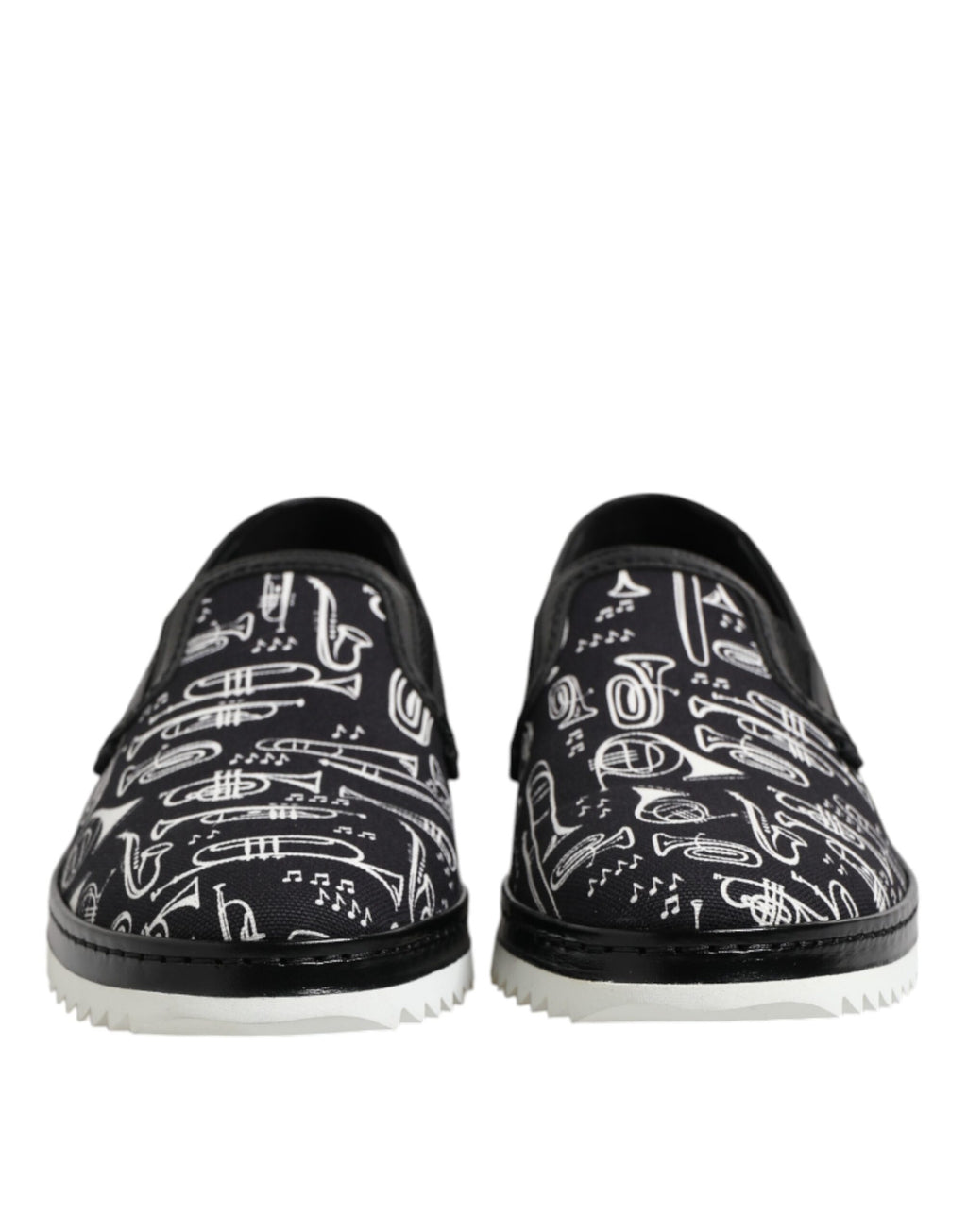 Schwarze Slip-On Loafer für Herren mit Aufdruck