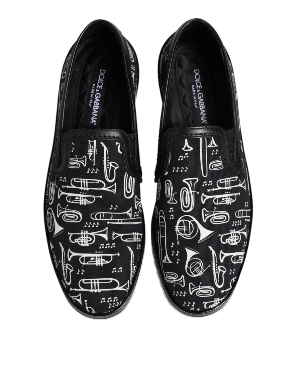 Schwarze Slip-On Loafer für Herren mit Aufdruck