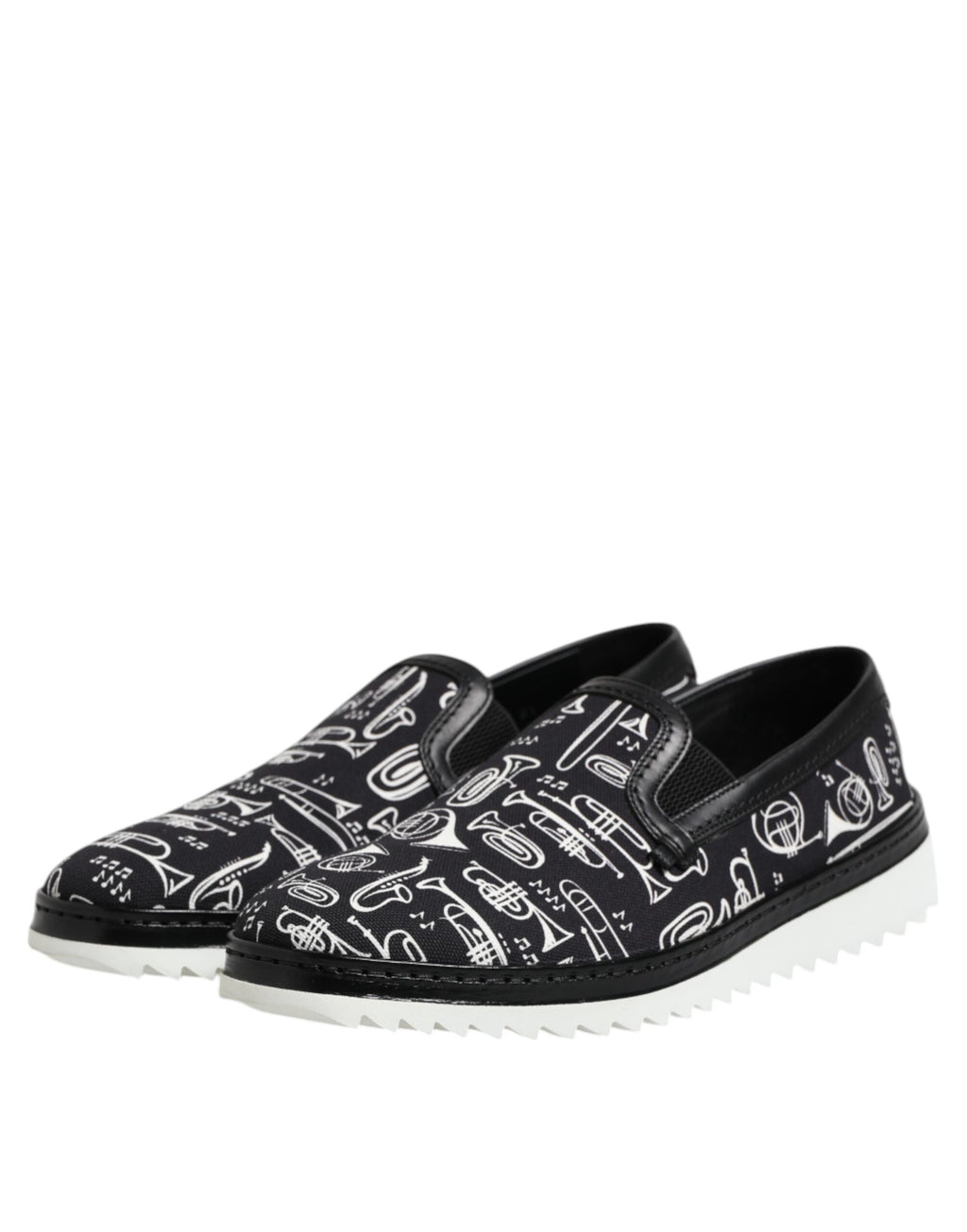 Schwarze Slip-On Loafer für Herren mit Aufdruck