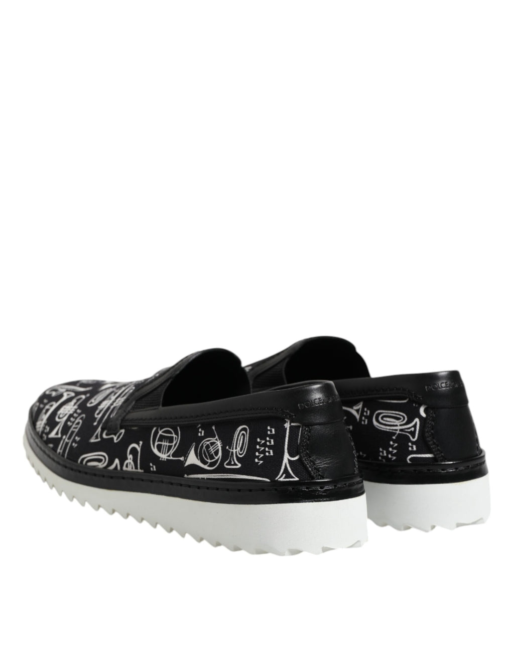 Schwarze Slip-On Loafer für Herren mit Aufdruck