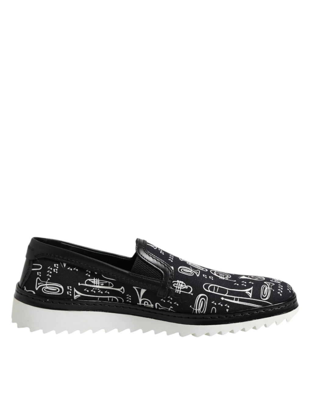Schwarze Slip-On Loafer für Herren mit Aufdruck