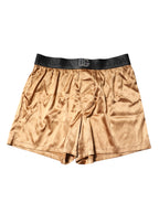 Beige Men Regular Boxer Eye Mask Set Underwear