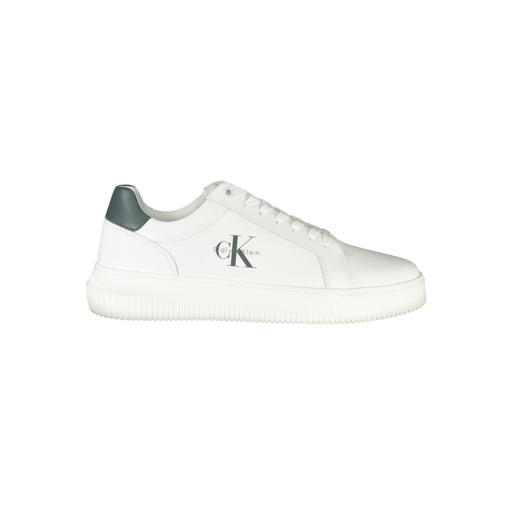 White Polyurethane Men's Sneaker