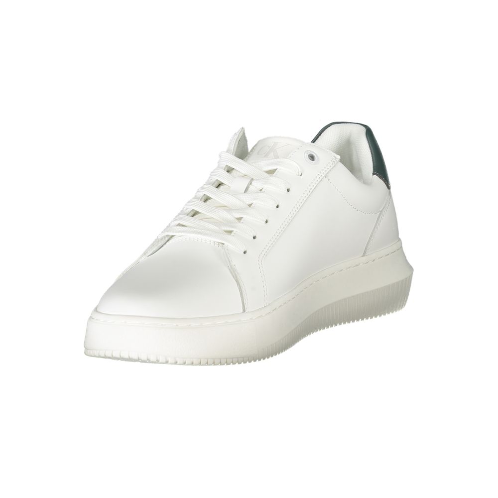 White Polyurethane Men's Sneaker