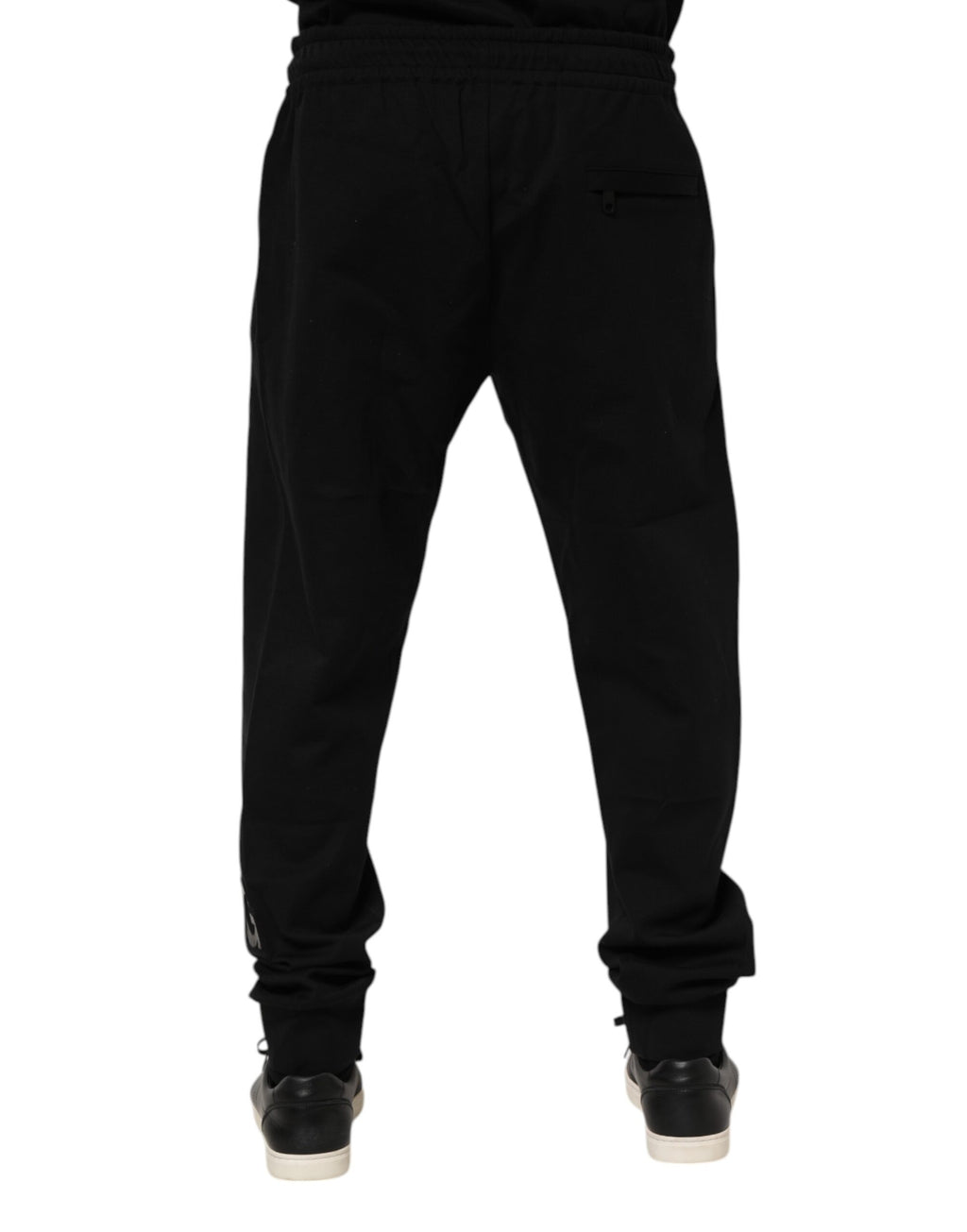 Schwarze Baumwoll-Jogginghose für Herren