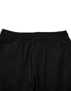 Schwarze Baumwoll-Jogginghose für Herren