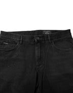 Black Cotton Logo Plaque Skinny Denim Jeans