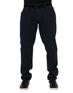 Black Cotton Tapered Denim Jeans
