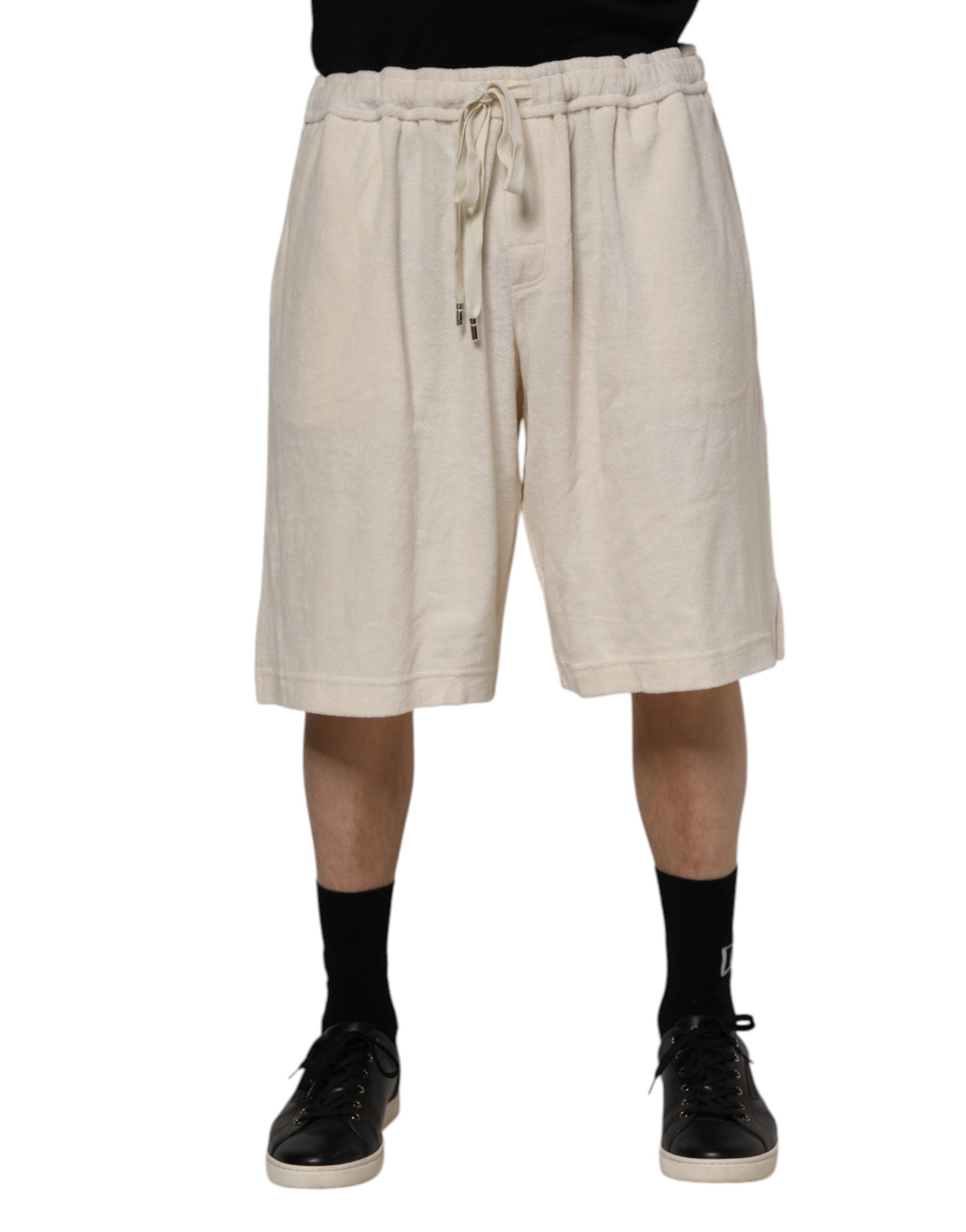 Ivory Cotton Men's Bermuda Sweatshorts