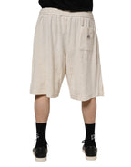 Ivory Cotton Men's Bermuda Sweatshorts