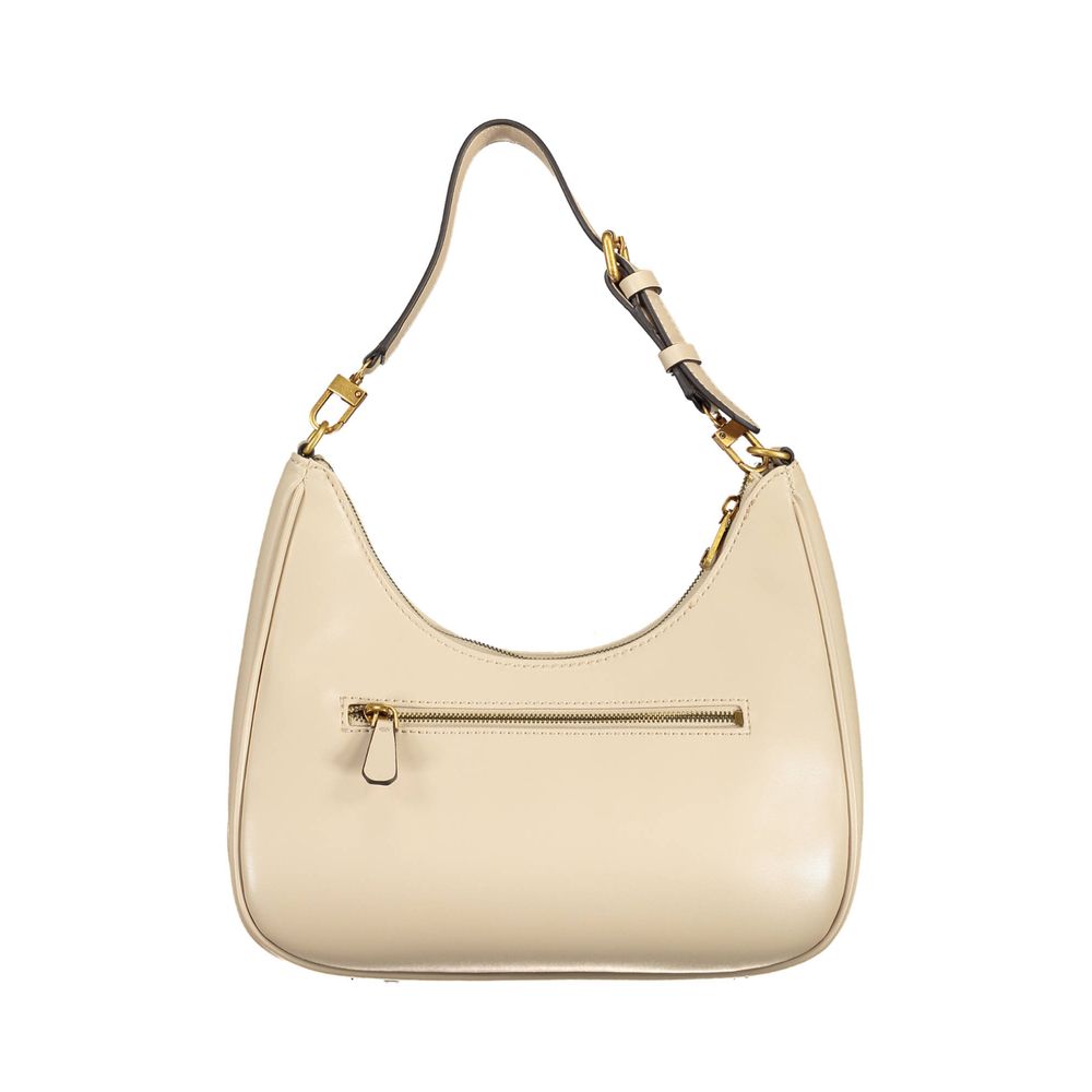 Beige Polyurethan Damen Schultertasche