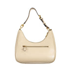 Beige Polyurethan Damen Schultertasche
