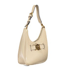 Beige Polyurethan Damen Schultertasche