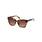 Braune Kunststoff-Damen-Sonnenbrille