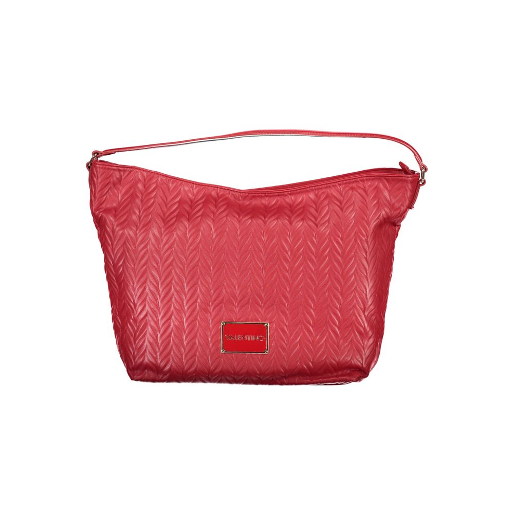 Red Polyurethane Women's Bag