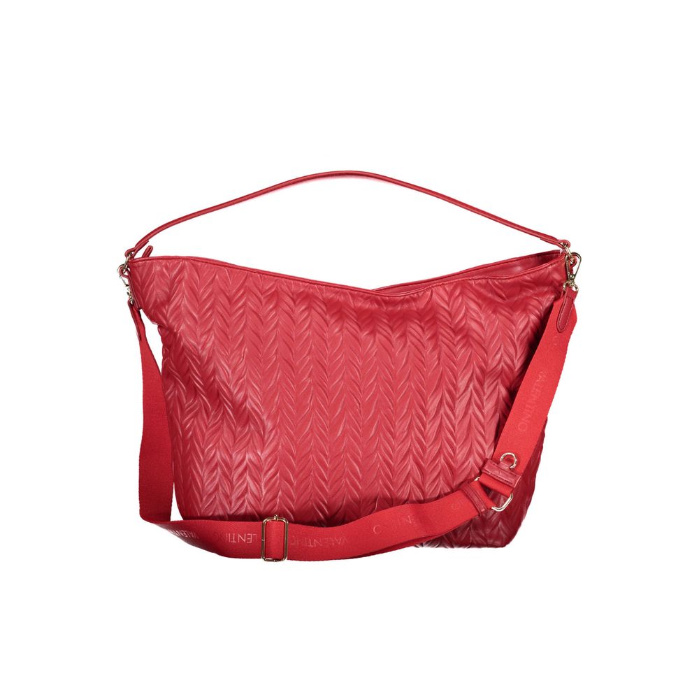 Red Polyurethane Women's Bag