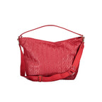 Red Polyurethane Women's Bag