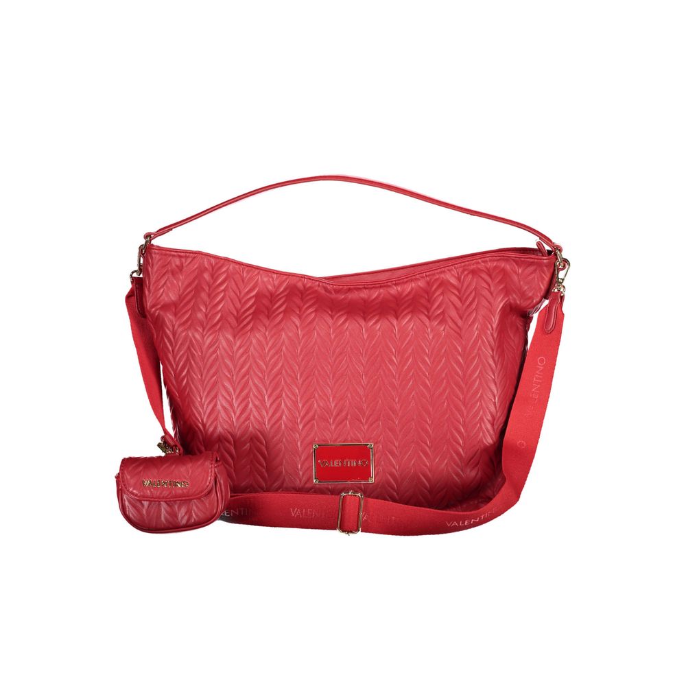 Red Polyurethane Women's Bag