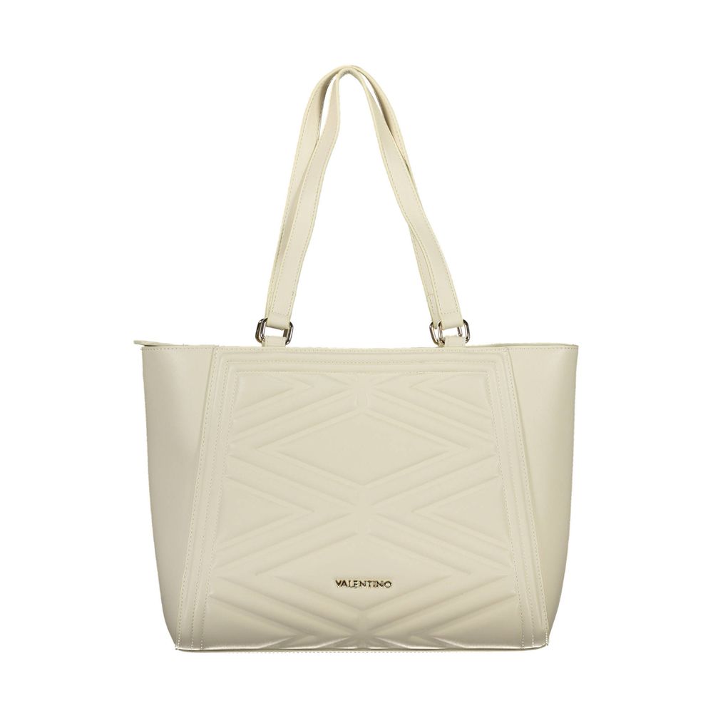 Beige Polyurethan Damentasche