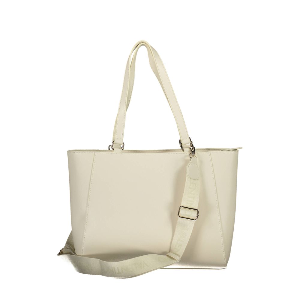 Beige Polyurethan Damentasche