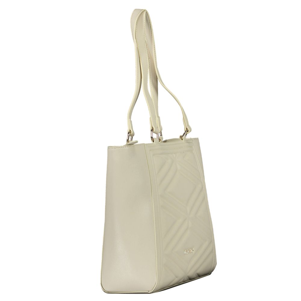 Beige Polyurethan Damentasche