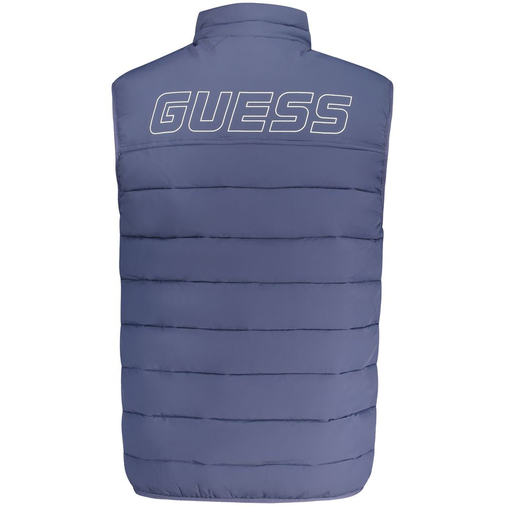 Blue Spandex Men Jacket