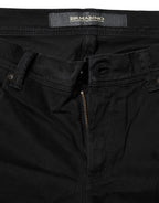 Black Cotton Stretch Flared Bootcut Denim Jeans