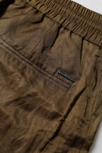Braune Damenhosen mit mittlerer Taille und Gummizug