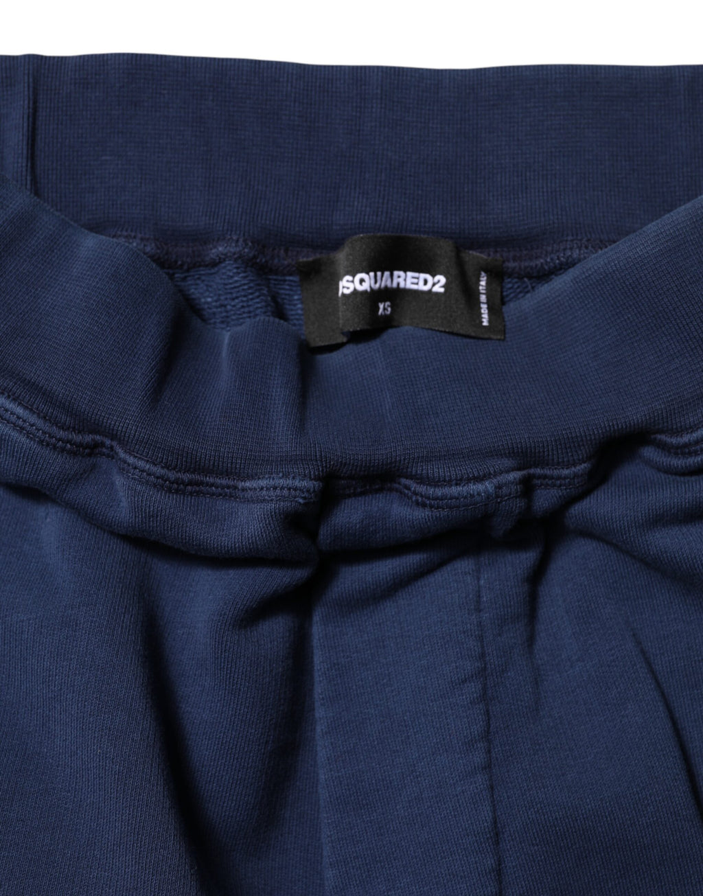Blaue Joggingshose aus Baumwolle mit mittelhohem Bund