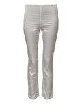 Elfenbeinseidengewebe zulaufende Hose mit hoher Taille
