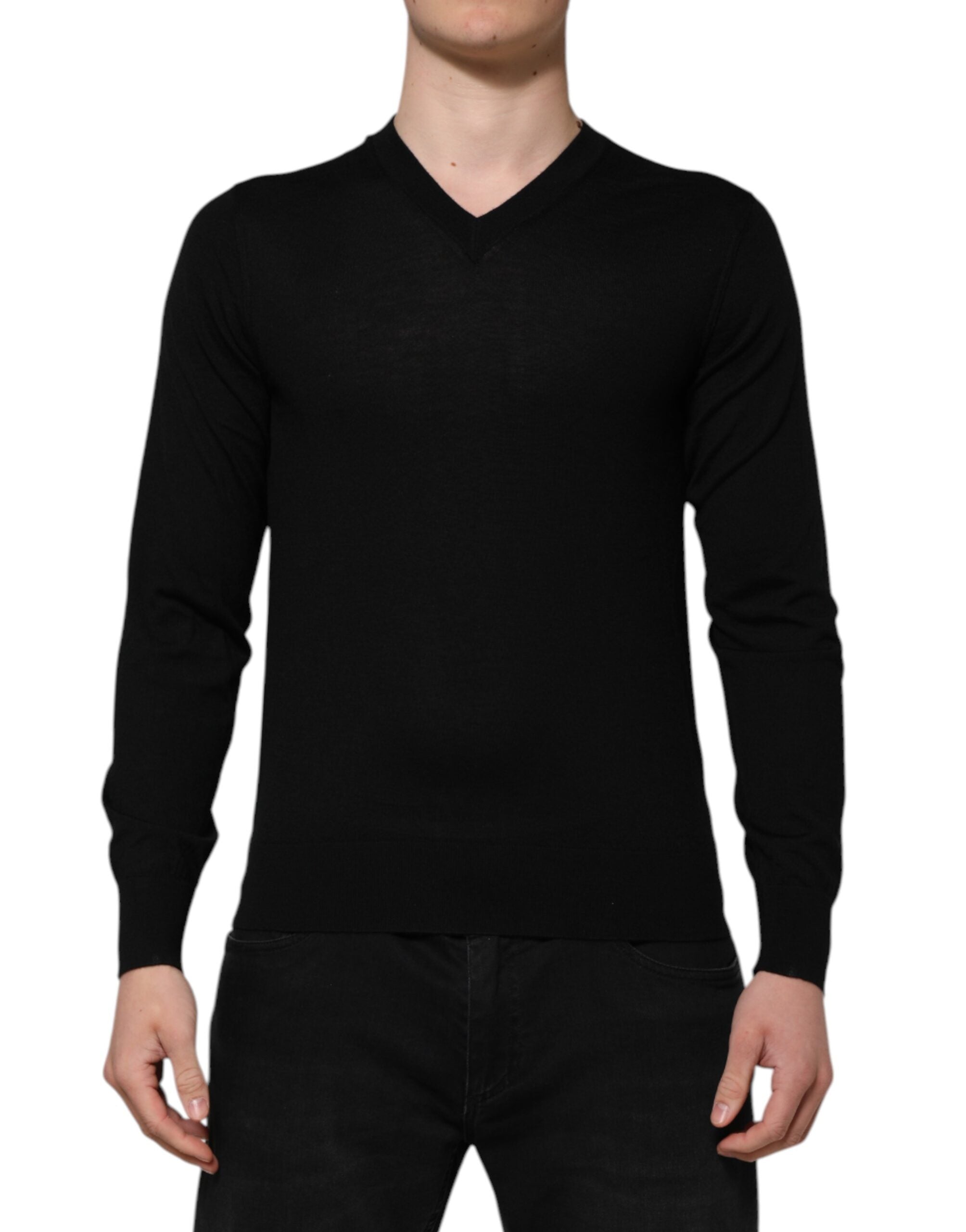 Maglione pullover grigio scuro con logo ricamato