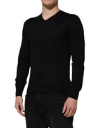 Maglione pullover grigio scuro con logo ricamato